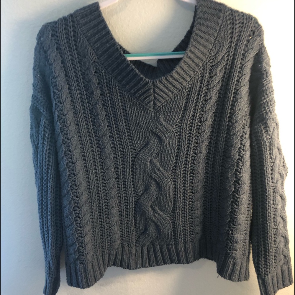 Blue/grey sweater! Runs big!!